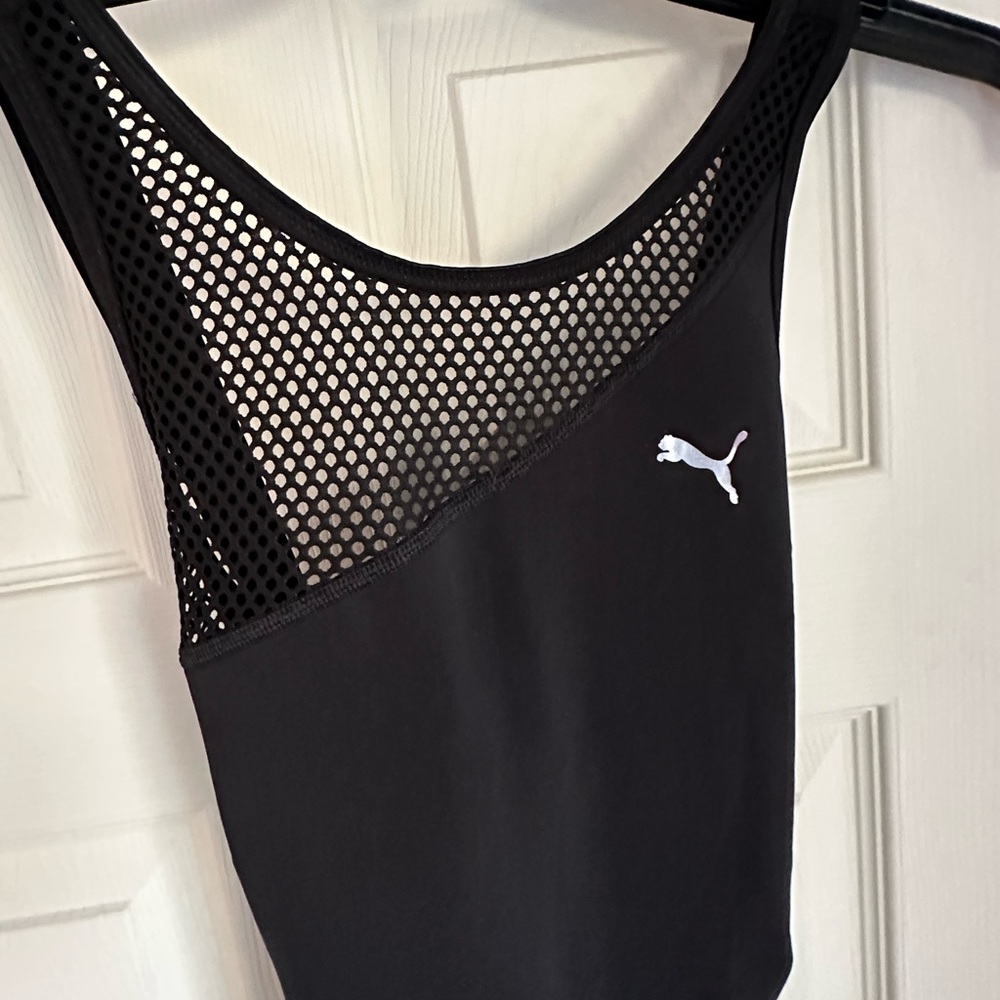 Puma Black Jumpsuit with Mesh Detail - Picture 3 of 9